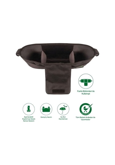 Been Bebek Arabası Organizer Çanta Siyah