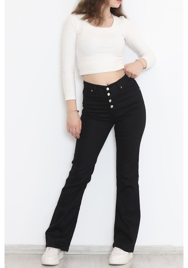 Mokashopin - İspanyol Paça Pantolon Siyah - 12275.1431. 001