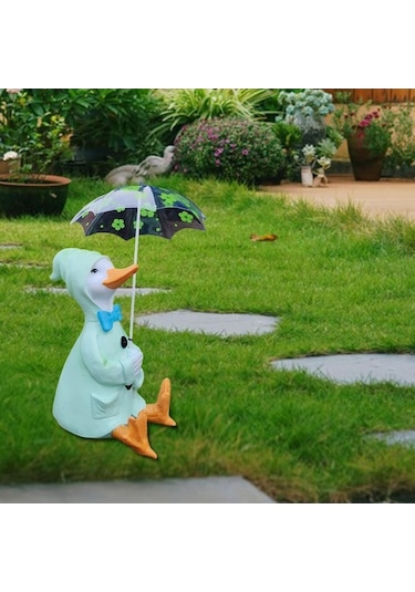 Pazly Suntek Sanatları Ördek Minyatür Heykeli El Yapımı Bahçe Dekoru 1-ördek Jx