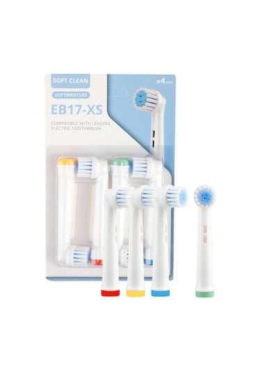 Extra Soft Sensitive Eb17-xs Oral-b Diş Fırçasına Uyumlu 8 Adet Yedek Başlık Tek Ebat