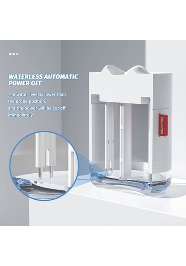 Leezsing Usb Ultrasonik Ev Ofis Araba Nemlendirici 500ml - 30-50ml/saat Buhar Çıktısı - Tahta/portatif Abs Materyal