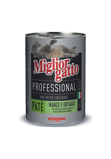 Miglior Gatto Pate Biftek ve Sebzeli Konserve Yetişkin Kedi Maması 400 G