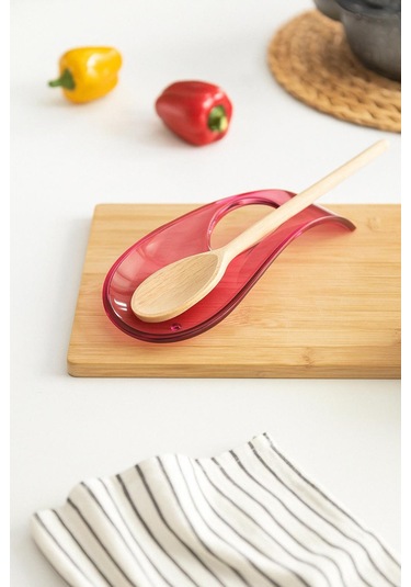 Akrilik Mürdüm Tezgah Üstü Kirli Kaşıklık & Kepçe Altlığı Pembe