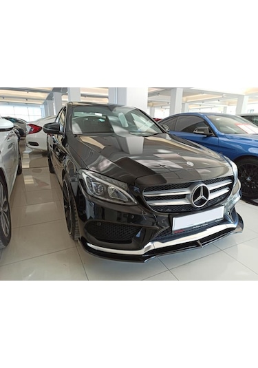 Mercedes W205 Ön Tampon Altı Lip Plastik Kulaklı Parlak Siyah N11.1438