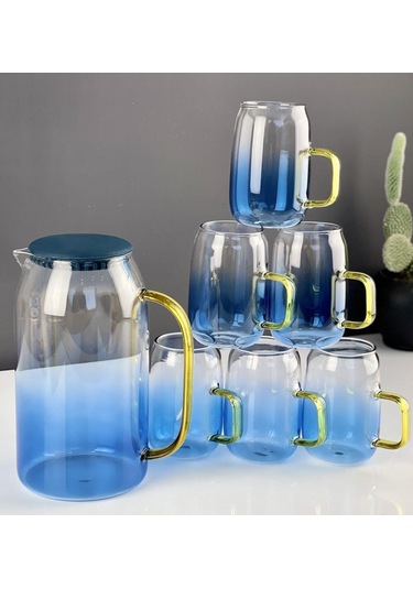 Arow Sürahi Seti 7 Li Cam Tr-3451