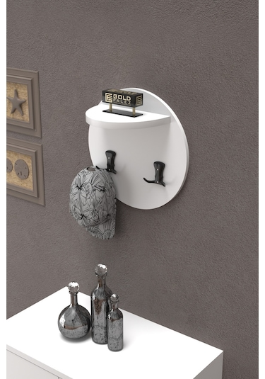 Askılık Duvar Elbise Askılığı Portmanto Üstü Beyaz Diğer