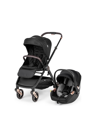 Kanz X-go Ultimate Travel Sistem Bebek Arabası Rose Gold Siyah Antrasit - Siyah