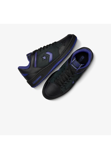 Converse Weapon Unisex Siyah Deri Sneaker Düz A11105c Siyah