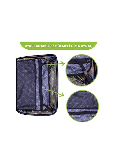 Vegmann Polipropilen Pp Atlas Su Yeşili Kabin Boy Valiz Su Yeşili