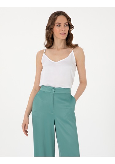 Pierre Cardin Kadın Beyaz Kısa Kollu Bluz 50301166-vr013 Beyaz