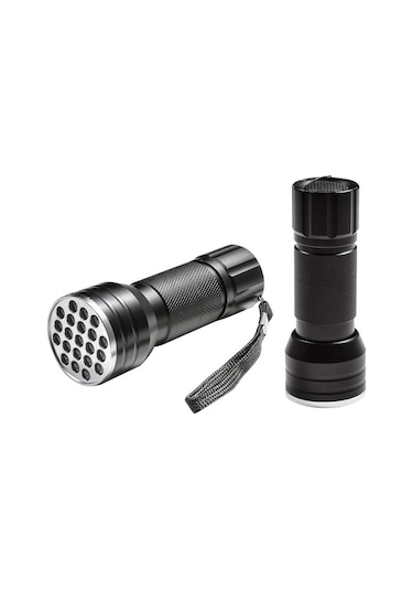 Monte Lua Uv Fener 21 Led Para Kontrol Ultraviyole Fener Mor Işık Siyah