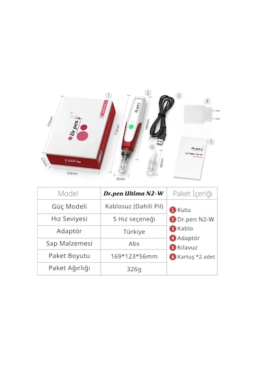 Dr. Pen N2W Kablosuz Dermapen Cihazı İthalatçı Garantili