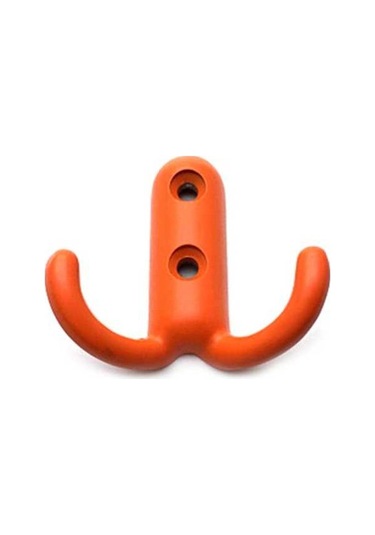 Dancemonkey Cbtx 81004 Çift Kancalı Çinko Duvar Kapı Elbise Şapka Askısı 2 Vidalı - Turuncu Turuncu