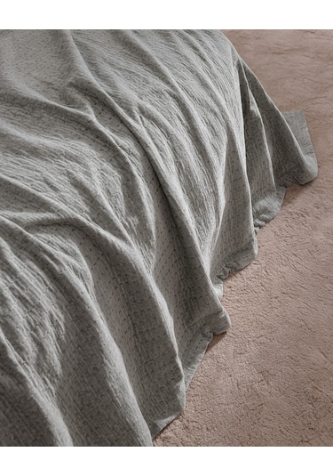 Madame Coco Feolette Çift Kişilik Yatak Örtüsü - Mint Yeşili Yeşil