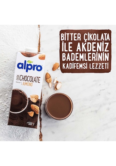 Alpro Bitter Çikolatalı Badem Sütü 1 L