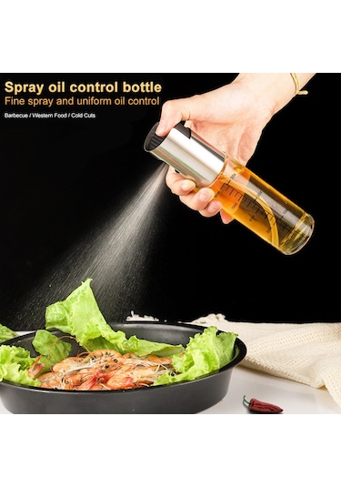 Sprey Yağdanlık Huni Hediyeli Sprey Cam Şişe Zeytinyağı, Sirke, Y