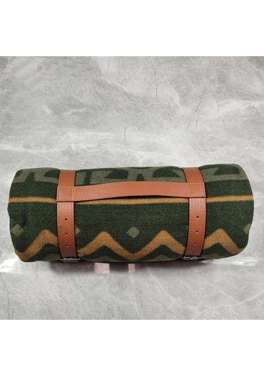 Homyl Piknik Battaniyesi Taşıma Askısı Ayarlanabilir Saplı Kahverengi