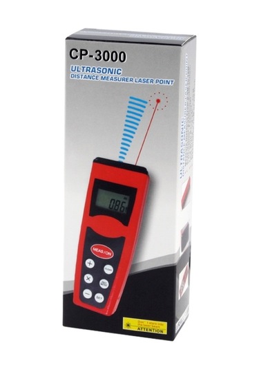 Butuglobal 0.5-18m Lazer İşaretleyicili Ultrasonik Mesafe Ölçüm Cihazı Kırmızı