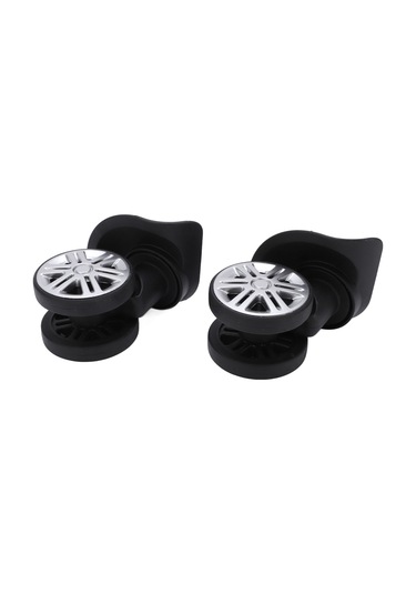 Geeroyoo Sessiz Çift Satırlı Tekerlekler, Valiz Tamiri Aksesuarı, Pp+pet Malzeme, Tekerlek Çapı 6cm, Kolay Kurulum, 2 Adet + 8 Vida