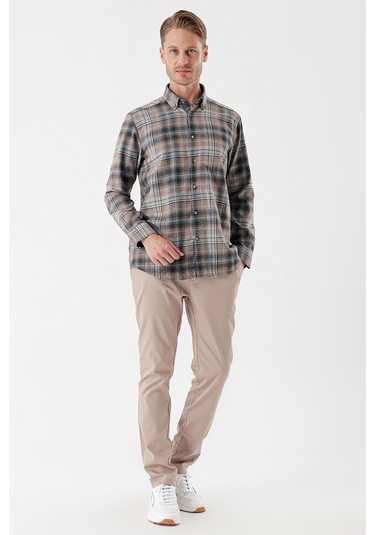 Koyu Vizon Uzun Kollu Ekoseli Gabardin Sert Yaka Cepli Garnili Casual Comfort Fit Gömlek 1004235112-koyu Vizon Koyu Vizon Koyu Vizon Uzun Kollu Ekoseli Gabardin Sert Yaka Cepli Garnili Casual Comfort Fit Gömlek 1004235112-koyu Vizon Koyu Vizon