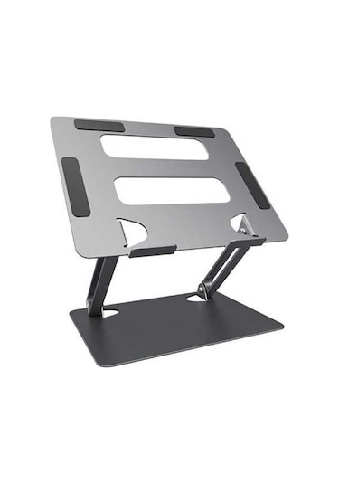 Ebitda Alüminyum Ayarlanabilir Tablet Dizüstü Bilgisayar Standı, 17.3 Kadar Uygun, Gri, Katlanabilir Soğutucu