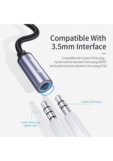Jms Essager Usb Tip-c - 3,5 Mm Jack Dişi Adaptör Kulaklık Xiaomi Samsung Huawei Uyumlu