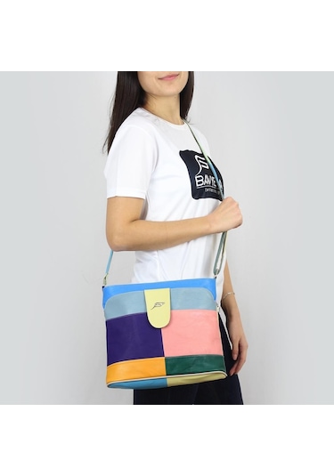 Bavyera Crossbody Hakiki Deri Çapraz Postacı Çanta 29x25 cm