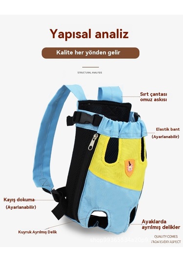 Seigawa Pet Taşınabilir Omuz Taşı Göğüs Dört Ayaklı Pet Omuz Çantası