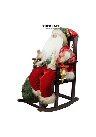 Yılbaşı Süsü Sandalyeli Noel Baba 50x35 Cm