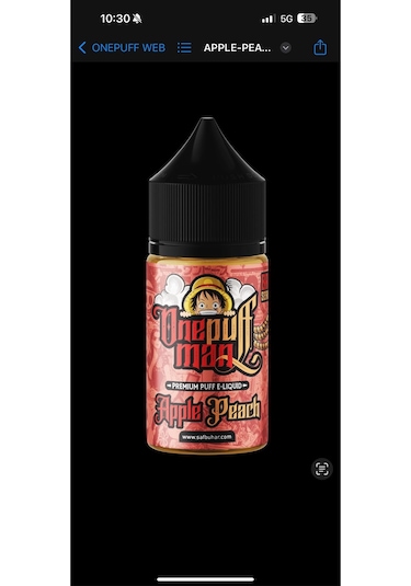 One Puff Man Apple Peach Premium Vape Likit 30 ML