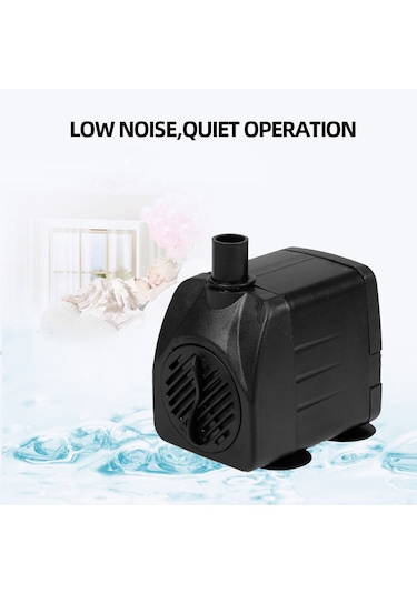Vkemall 15w Akvaryum/sadaka Su Pompası Led Işık, 1000l/h, Ip68 Su Geçirmez, 220-240v Avrupa Standartı
