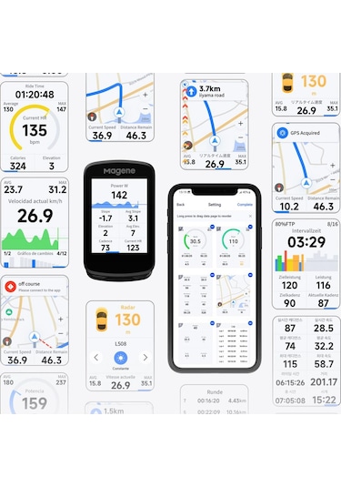 Magene Smart C606 Gps Bisiklet Bilgisayarı Dokunmatik Siyah