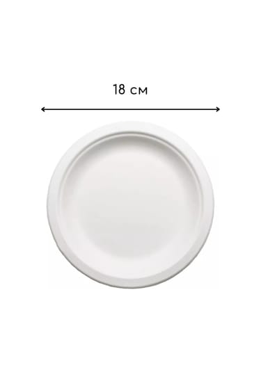 Ecovilka Bitkisel Liftenden Tek Kullanımlık Tabaklar 18cm, 50 Adet 172513827 100 adet