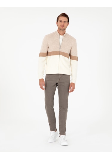 Pierre Cardin Erkek Ekru Hırka Triko 50296434-vr019 Ekru