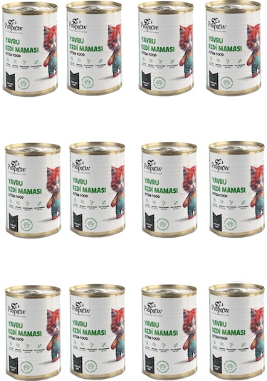Propaw Kuzu Parça Etli Jöleli Premium Tahılsız Yavru Kedi Maması 12 x 415 G
