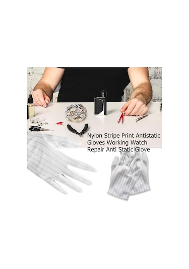 Sones 10 Çift Anti-statik Şeritli Plastik Eldiven, Beden: Standart Beden