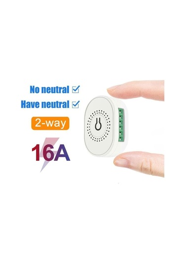Zigbee Tuya 2 Yollu Mini Akıllı Anahtar 16a Tmz02