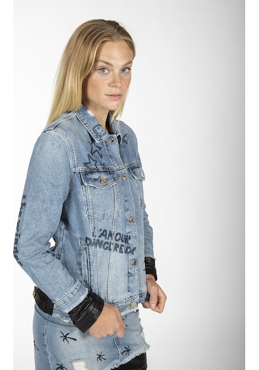 ZOE KARSSEN Kadın Jean Ceket ZOKN5128 Mavi