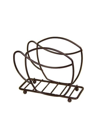 Pazly Şık Kahve Fincanı Peçete Tutucu - Ev Ve Restoran İçin Dayanıklı Masa Üstü Doku Dağıtıcısı Gold Gold