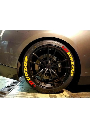 Lastik Yazısı 4Xüi Dunlop Sarı 1.Sınıf Kalite Solmaz Stıker