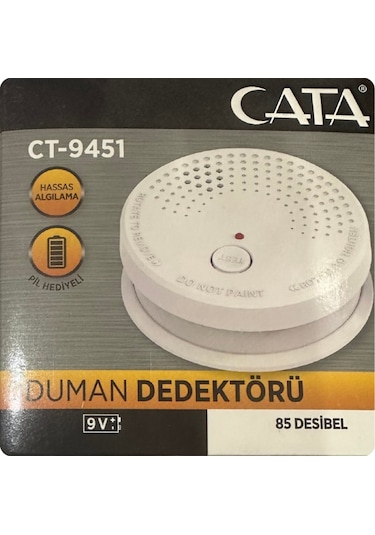 3 Adet Cata Pilli Duman Dedektörü Hassas Algılamalı