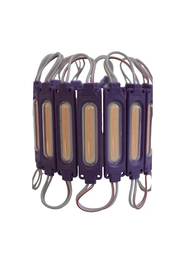 Cob Led Modül Lensli 2 Watt 12 Volt Mor 10 Adet