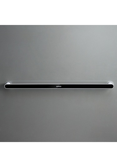 Yunboo Banyo Duş Odası Süpürge Tutucu, Delme Yok Kurulum, Güçlü Süksiyon Cup, Uzunluğunda Siyah, Tek Çubuklu Havlu Rafı, Dayanıklı Plastik Malzeme Diğer