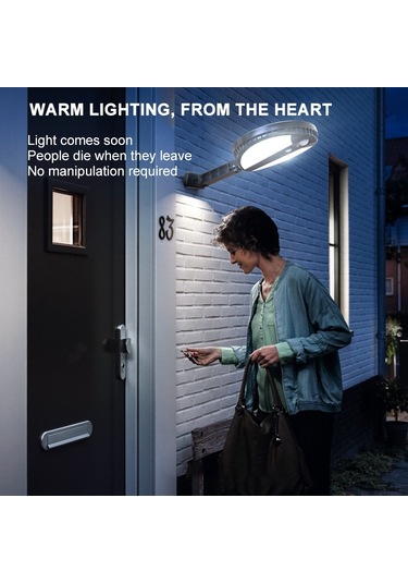 Sones 70 Led 450lm Ip65 Su Geçirmez Yuvarlak Güneş Enerjili Bahçe Lambası Gövdesi İndüksiyon Işık Sokak Lambası