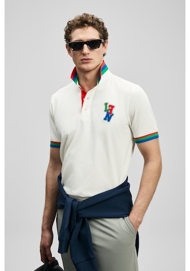 Lufian Fun Smart Erkek Polo T-shirt 111040231 Ekru