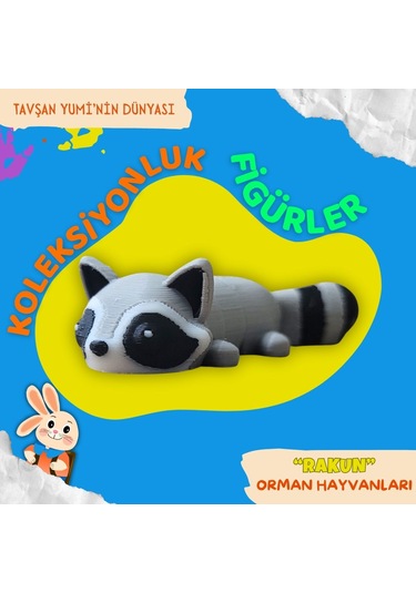 Tavşan Yumi Orman Hayvanları Koleksiyonu- 4 Parça 5-7 Cm Hareketli Oyuncaklar Ve Bilgilendirici Kartlar "