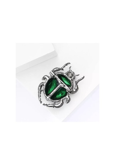 Amely Rid Broş "scarab Böceği" İğne Ve Pırlanta Taşlı Aksesuar 263258345 Yeşil