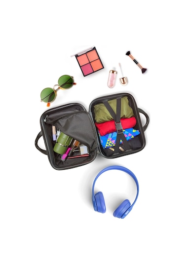 Polo&sky Class Model Su Yeşili Renk Abs Makyaj Çantası El Valizi