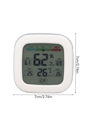 Reedark Oda Sıcaklık Ve Nem Ölçer, Renkli Ekran, Yüksek-düşük Değer Gösterimi, Yüksek Hassasiyetli Sensör, Yatak Odası-ofis-mutfak Uygun