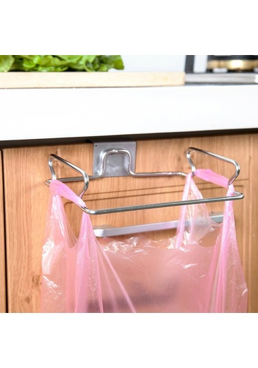 Hangfox 430 Paslanmaz Çelik Kapı Arka Tipi Mutfak Çöp Poşeti Tutucu - Boşluk Tasarrufu Ve Çok Amaçlı Kullanım